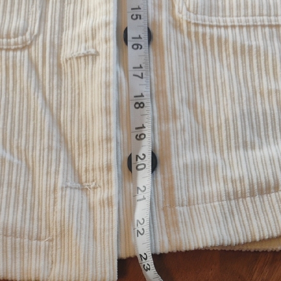 Zara Cream Utility Jacket Corduroy Tailored. Size Medium. Great For Fall. - Picture 9 of 9
